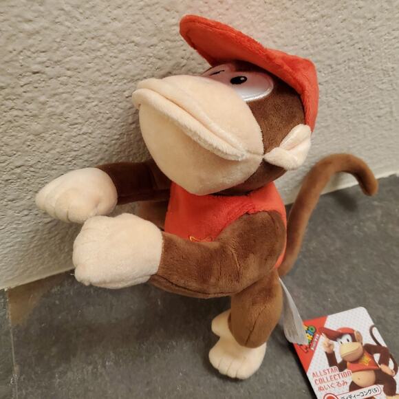 Plush - Diddy Kong 9 Inch (NEW) - Nintendo - Donkey Kong - Super Mario - Picture 2 of 10